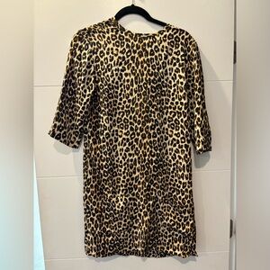 Equipment leopard print silk dress